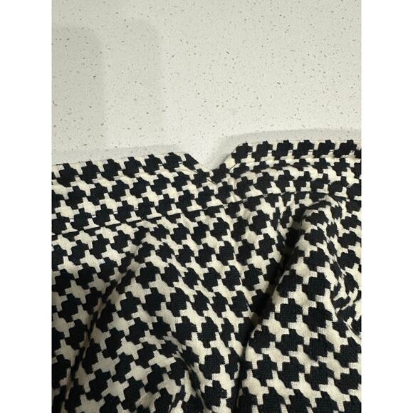 Trina Turk Pants Wide Leg Cropped Houndstooth Pockets Career Office Casual 6 - Picture 8 of 11